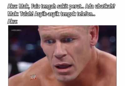 Macam mana.. boleh sakit perut..disebabkan tengok telefon?..