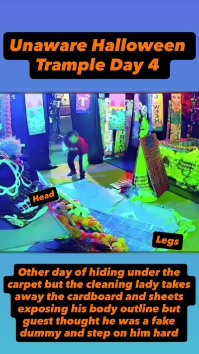 Unaware Halloween Stunt Trample
