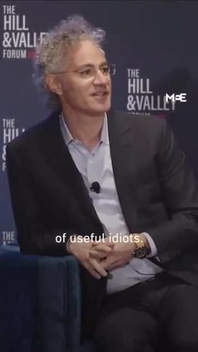 Alex Karp, CEO of Palantir, described people killed in the Gaza Genocide as “useful idiots” and “mostly terrorists”