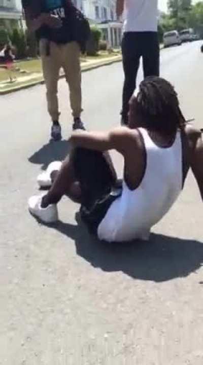 Bruh got some asphalt to the dome.