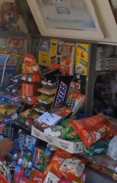 Buying snack and drink