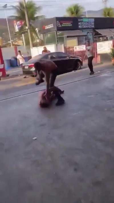 Almost knocked bro into the ground quite literally