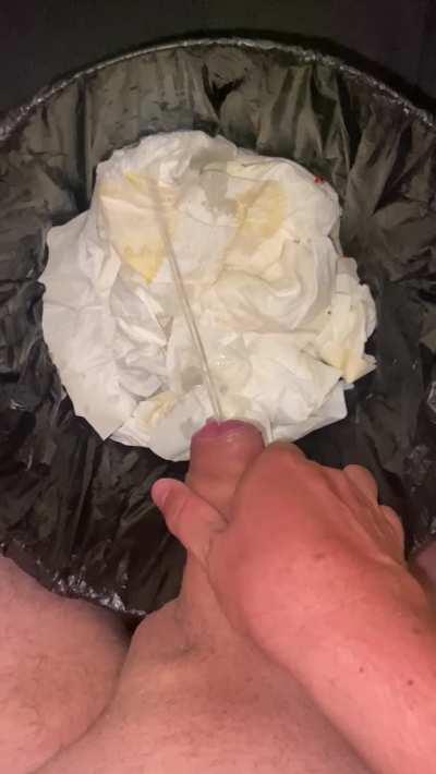Filling up the cum bucket