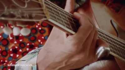 Watch Jimi Hendrix’s Masterful 12-String Acoustic Rendition of Hear My Train A Comin. In this much-adored clip from December 1967,Jimi Hendrix is playing a 1960 Zemaitis 12-string acoustic guitar tuned down two tones to C standard for that deep, Lead Bell