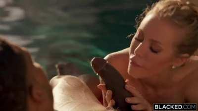 Perfect PAWG Nicole Aniston enjoys sucking on BBC.