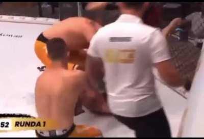 The confidence this guy has to think he would win a 1 vs 3 MMA fight is crazy