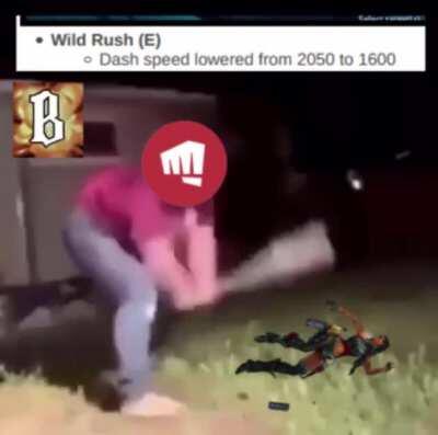 Riot deciding they've had enough of Samirass's shit and nerfing her into the ground 😥