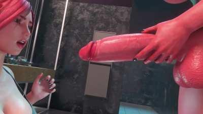 Vampire girl with an offensively large c0ck