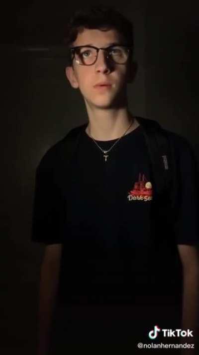 Trying to sneak out of the house