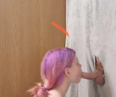 Good girls finish every cock. Even strangers at the gloryhole!!