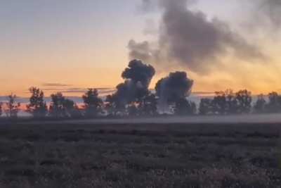 American volunteer in Ukraine's International Legion records a Russian airstrike near his position
