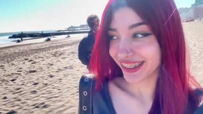 just happy at the beach :D