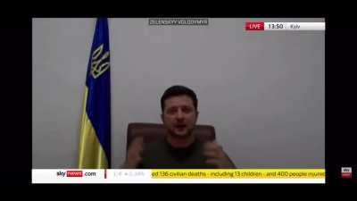 Footage from Times and Sky News of the atrocities in Ukraine. Even the translator can’t keep it together during Volodymyr Zelenskyy’s speech.