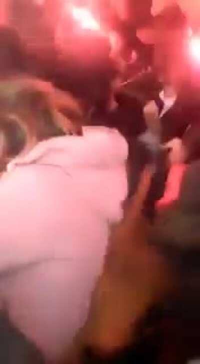 WCGW while bursting firecrackers for the indoor Christmas play....