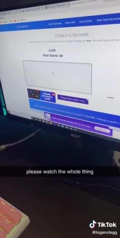 &ldquo;you ain&rsquo;t beating my record&rdquo;