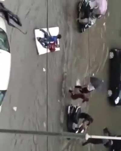 Mumbai flood scenes