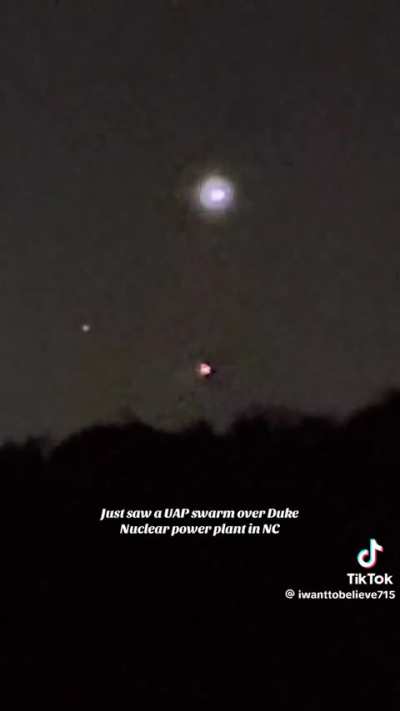 UFO formation over power plant in NC.