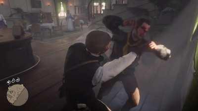 Was beating the sh!t out of a Lemoyne raider when I discovered you can yeet people out of windows! (2nd playthrough)