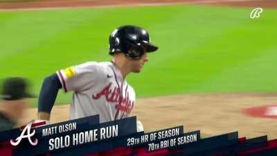 [Highlight] [Highlight] Matt Olson's no-doubter is home run #29 and RBI #70 of the season for him.