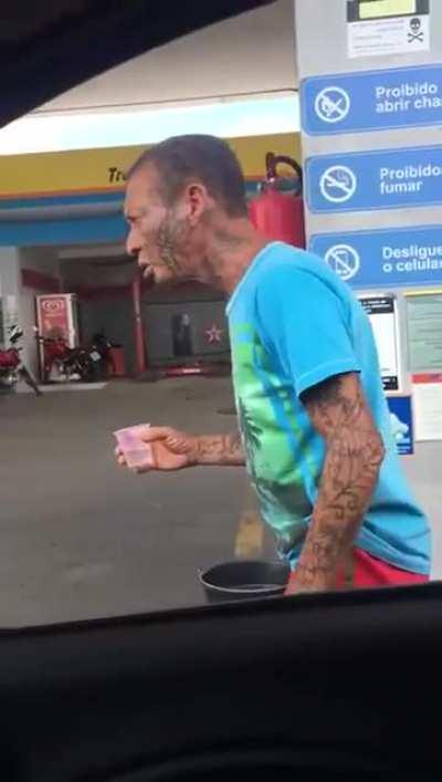 Green pump looks like it says ethanol...goodness I hope so