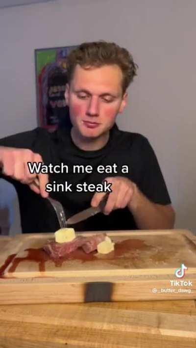 Sink steak 😁😁😁🤤🤤🤩🤩🤩🤩🥵😋😋😋😛