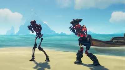 Me and my friend practicing Skeleton Dance