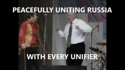Is there any non-authoritarian unifier with which Yeltsin cannot peacefully unity ?