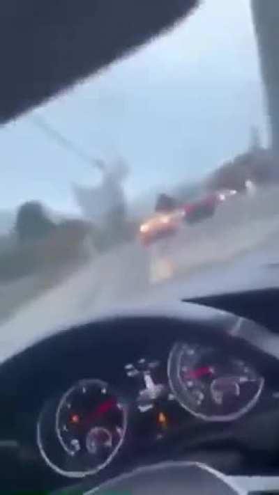 Driving whilst puffing balloons.