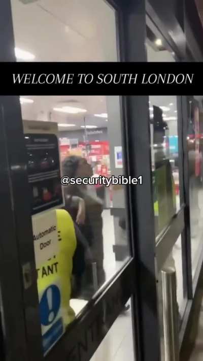 Meantime at the Iceland store in South London.