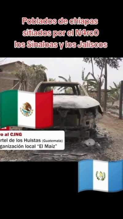 CJNG vs CDS conflict map in Chiapas/Guatemala 