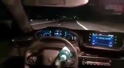 Lane assist only - water bottle and it's self driving or is it...