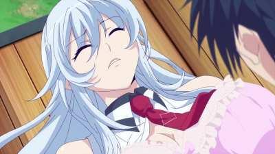 Groping Aine’s tiddies [Masou Gakuen HxH]