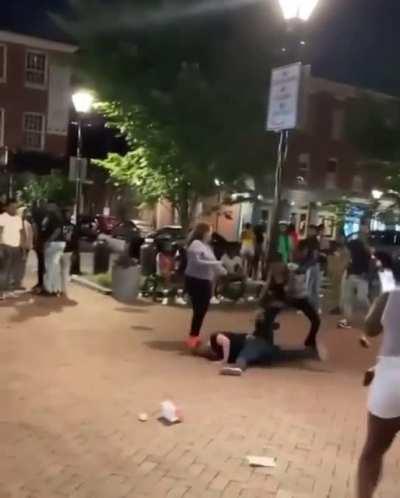 Baltimore at night - surprisingly bold woman - unsurprising outcome