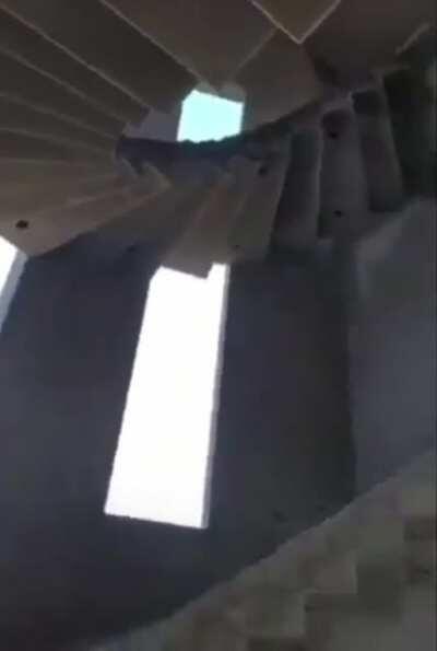 Concrete stairs are done, Boss!