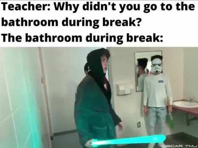 Me to teacher: Just let me go!!!