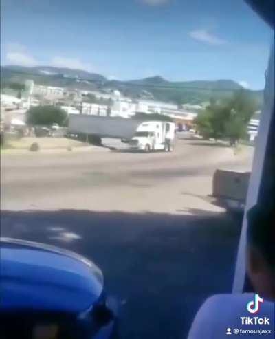 Newer drivers out there. Please before you exit your truck make sure always shoot triple check that you have set your breaks! Mr.George isn’t going to be happy about this one.