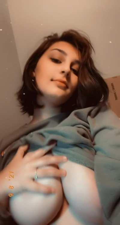 Licked my boobs baby