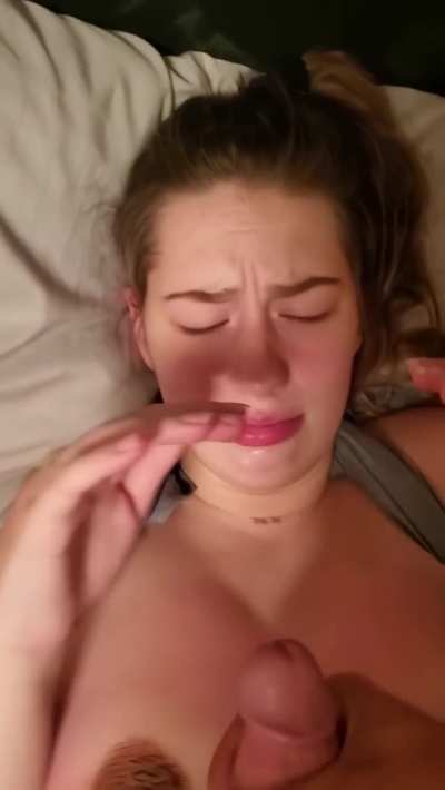 She Wasn't Expecting It on Her Face
