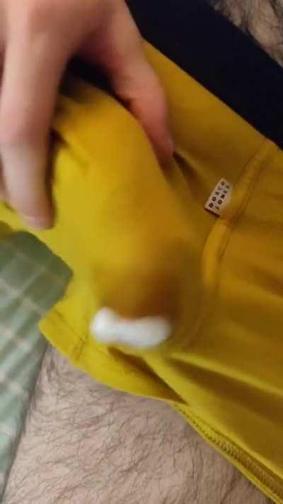 [proof] To you guys with a real thick cum, I want to see you cum through your underwear.