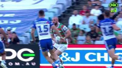 Jack Hetherington's massive shoulder charge