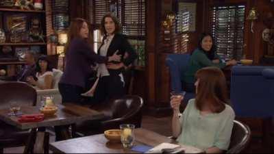 Alyson Hannigan having some fun with Cobie Smulders