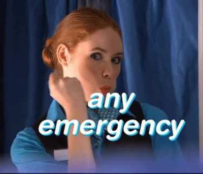 Karen as a naughty flight attendant