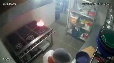 This is how you're supposed to put out a fire