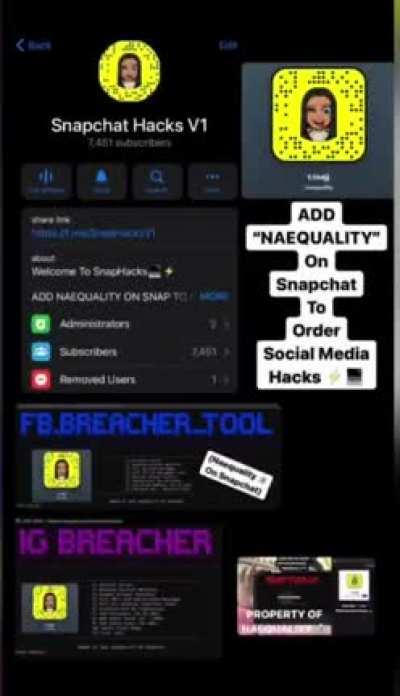 Real Snapchat & Instagram Hacks Available, add naequality on Snapchat to order. Telegram + Proof in comments”