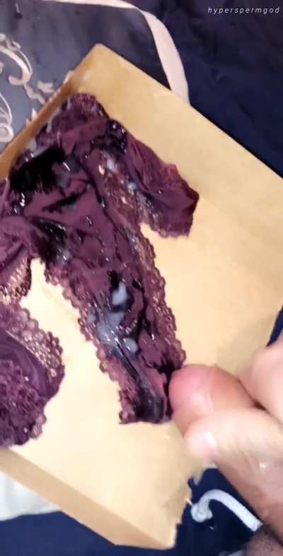 A slutty fan of mine MAILED me her panties to drench in cum 😱