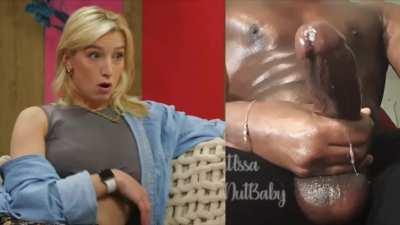 Courtney Miller gets jumpscared by a big black cock