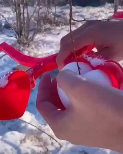 Thanks, I love homemade snow hearts.