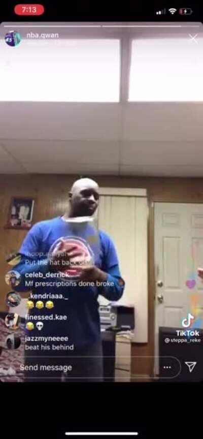 Unc was crying and threatening him at the same time 💀