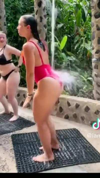 Nicole’s Costa Rica Trip classic red swimsuit edition