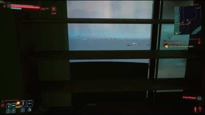 The real reason why the FPS is so bad? hundreds of cars and dozens of people in 'the void', I've never seen more than 10 cars at a time in any situation..